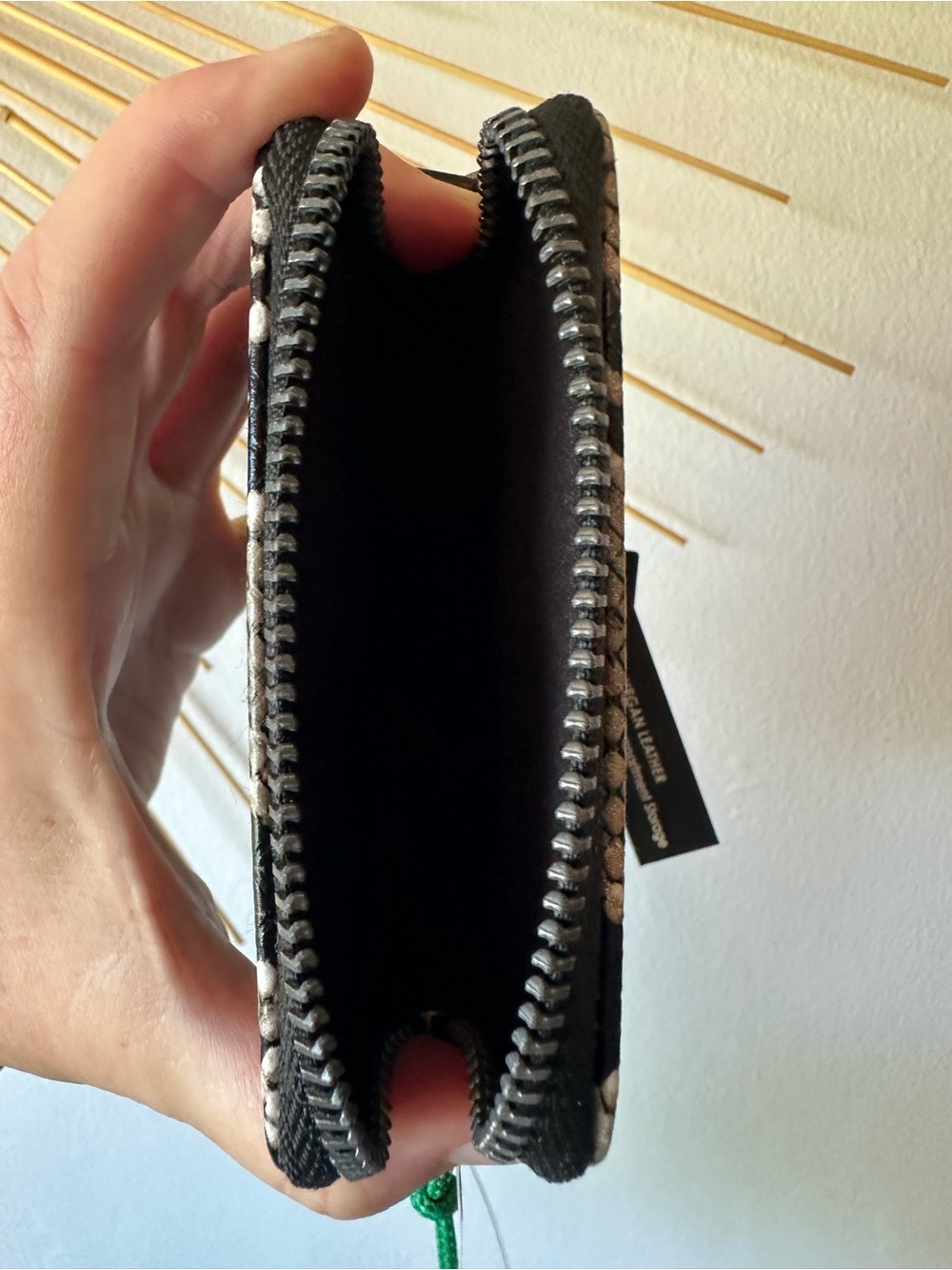 Ed Hardy Black & White Snake-Print Wallet with Silver Chain Wristlet NWT - Picture 7 of 7